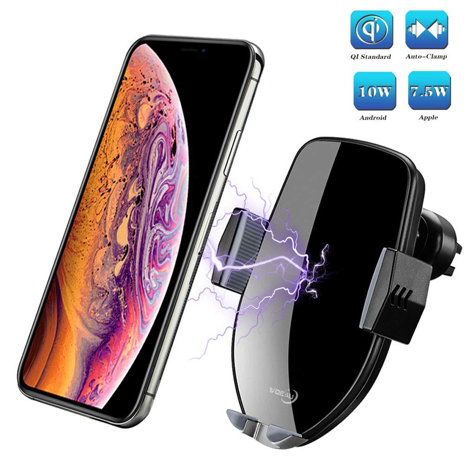 Qi Wireless Car Charger Vent Mount Phone Holder Compatible for Wireless Charging