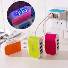 US Plug Wall Charger Station 3 Port USB Charger Travel AC Adapter (Multiple Colors)