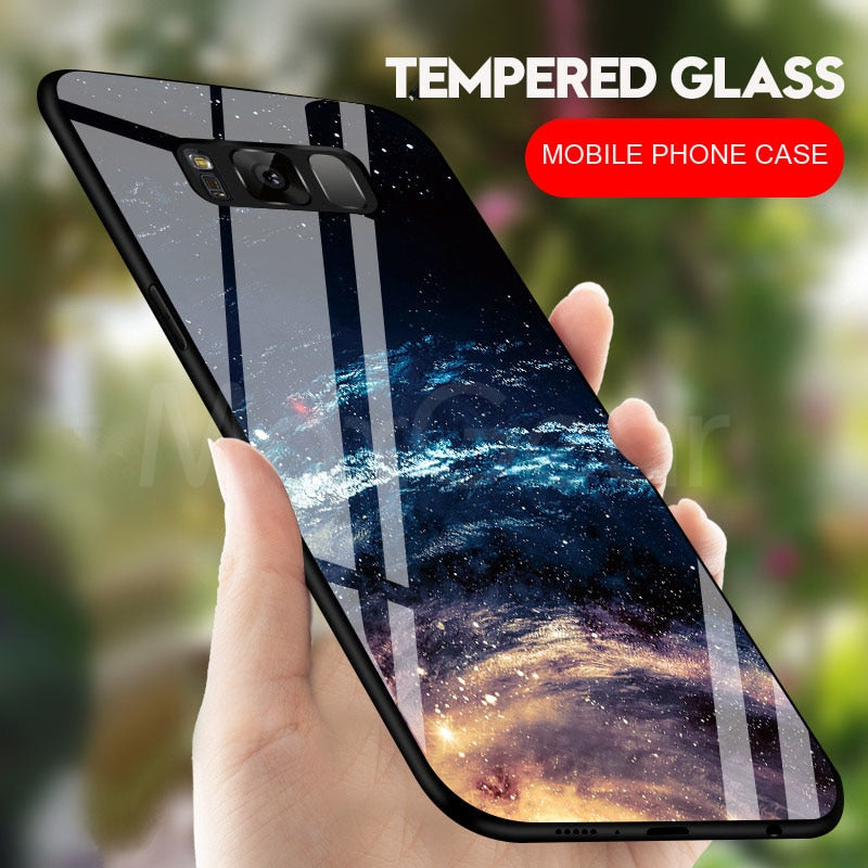 Tempered Glass Phone Cases Samsung  (Multiple Options)