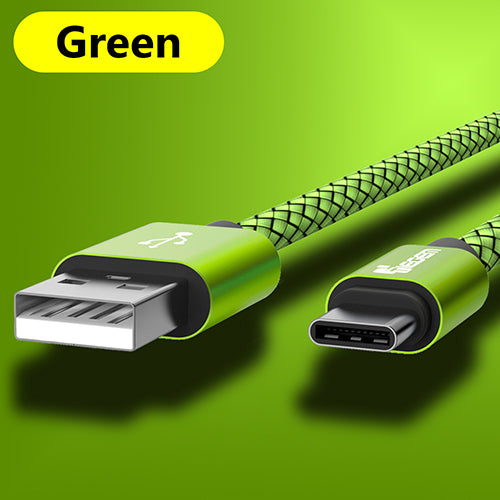 Durable Braided Armor Type C USB Charging/Data Cable  (Multiple Colors)*