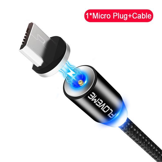 2M/6FT Magnetic Charge Cable , Micro USB Cable For IPhone/USB /Type C Led Cable