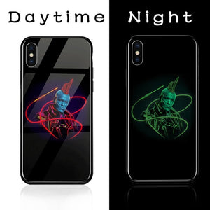 Superhero Luminous Glass Phone Cases for Iphone ..........(Several Different Characters)