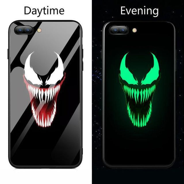 Superhero Luminous Glass Phone Cases for Samsung ..........(Several Different Characters)